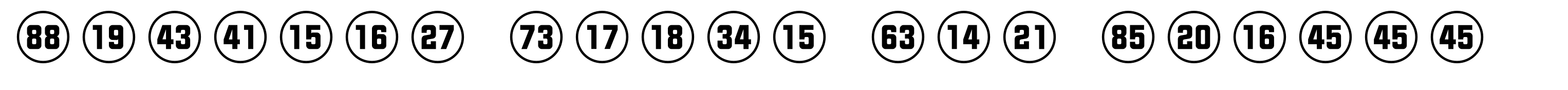 Numbers Style Two Circle Positive